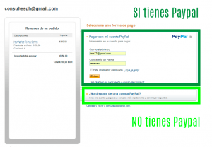 No dispone de una cuentaPaypal